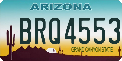 AZ license plate BRQ4553