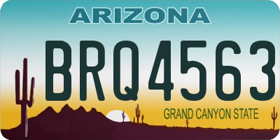 AZ license plate BRQ4563