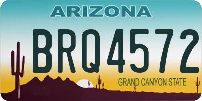 AZ license plate BRQ4572