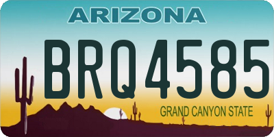 AZ license plate BRQ4585