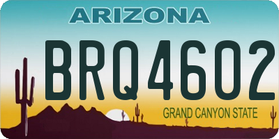AZ license plate BRQ4602