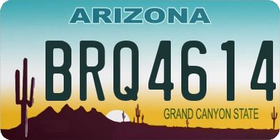 AZ license plate BRQ4614