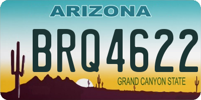 AZ license plate BRQ4622
