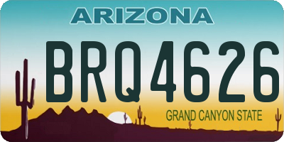 AZ license plate BRQ4626