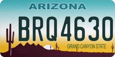 AZ license plate BRQ4630