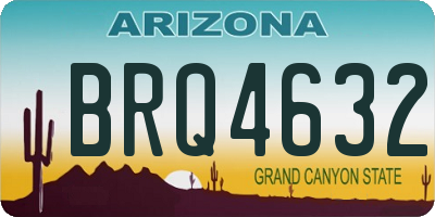 AZ license plate BRQ4632