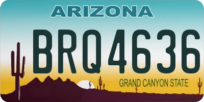 AZ license plate BRQ4636