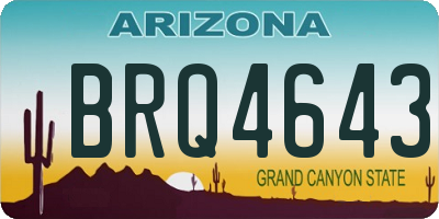 AZ license plate BRQ4643