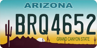 AZ license plate BRQ4652