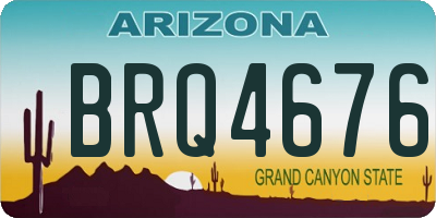 AZ license plate BRQ4676