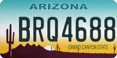 AZ license plate BRQ4688