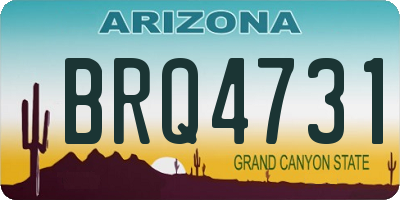 AZ license plate BRQ4731
