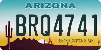 AZ license plate BRQ4741