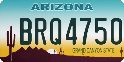 AZ license plate BRQ4750