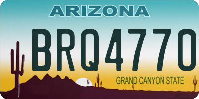 AZ license plate BRQ4770
