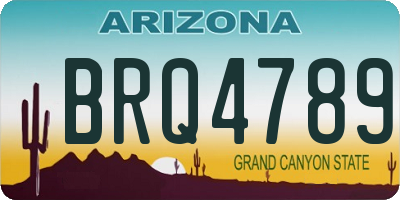 AZ license plate BRQ4789