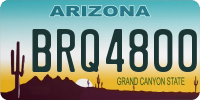AZ license plate BRQ4800