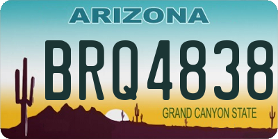 AZ license plate BRQ4838