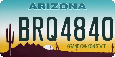 AZ license plate BRQ4840