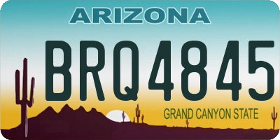 AZ license plate BRQ4845