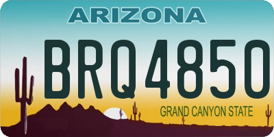 AZ license plate BRQ4850