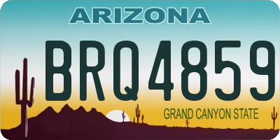AZ license plate BRQ4859