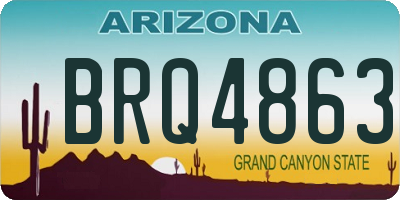 AZ license plate BRQ4863