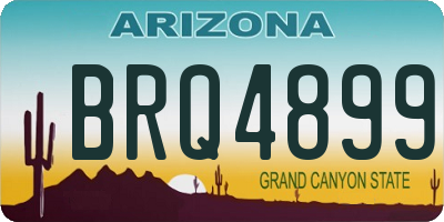 AZ license plate BRQ4899