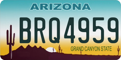 AZ license plate BRQ4959