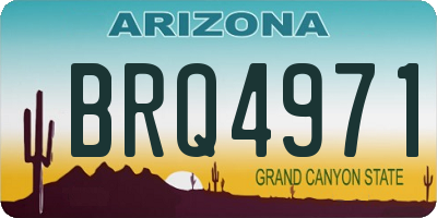 AZ license plate BRQ4971