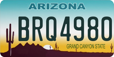 AZ license plate BRQ4980