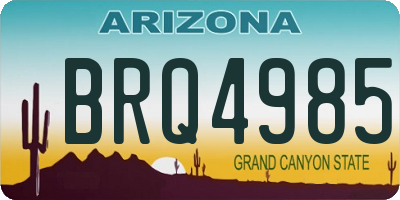 AZ license plate BRQ4985