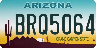 AZ license plate BRQ5064