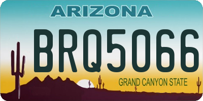 AZ license plate BRQ5066