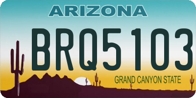 AZ license plate BRQ5103