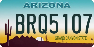 AZ license plate BRQ5107