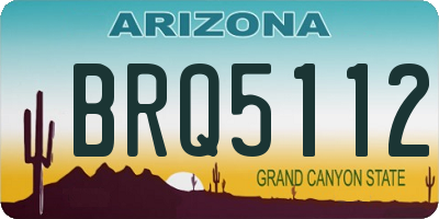 AZ license plate BRQ5112