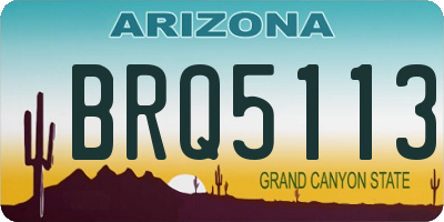 AZ license plate BRQ5113