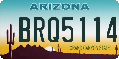 AZ license plate BRQ5114