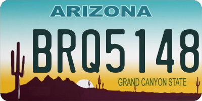 AZ license plate BRQ5148