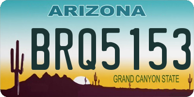 AZ license plate BRQ5153