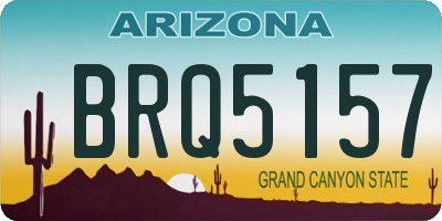 AZ license plate BRQ5157