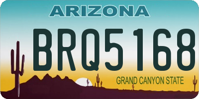 AZ license plate BRQ5168