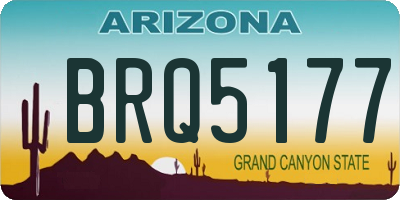 AZ license plate BRQ5177