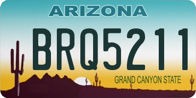 AZ license plate BRQ5211