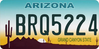 AZ license plate BRQ5224