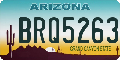 AZ license plate BRQ5263