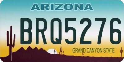 AZ license plate BRQ5276