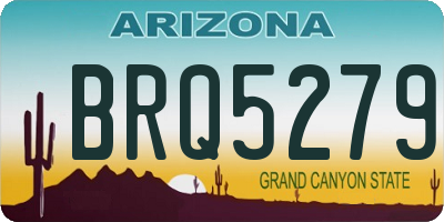 AZ license plate BRQ5279