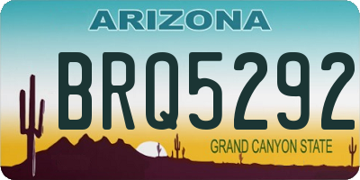 AZ license plate BRQ5292
